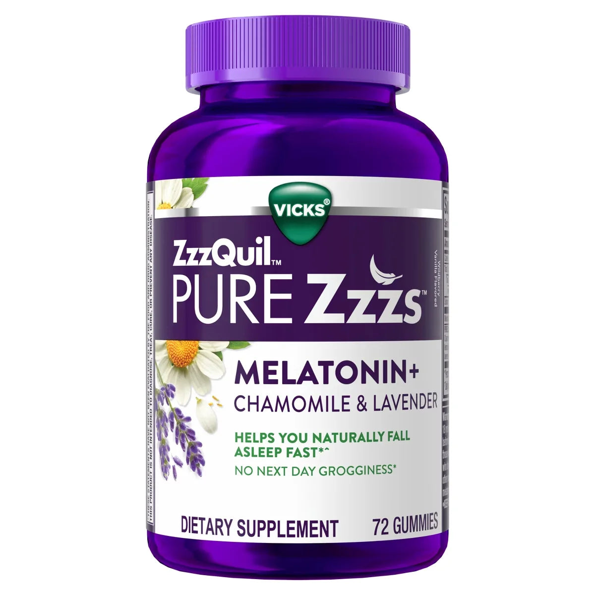 Pure Zzzs Melatonin Gummies - Wildberry Vanilla - 72ct