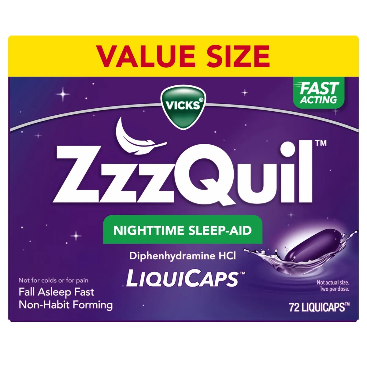 ZzzQuil Liquicap Gelcaps - Diphenhydramine - 72ct