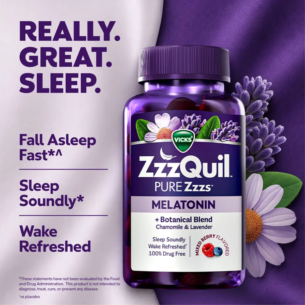 Pure Zzzs Melatonin Gummies - Wildberry Vanilla - 72ct