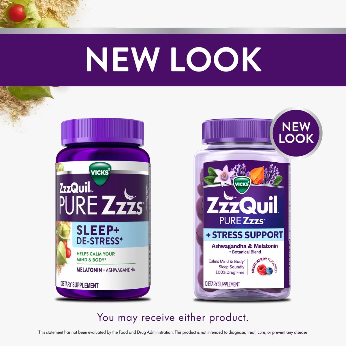 Pure Zzzs De-Stress & Sleep Melatonin + Ashwagandha Gummies - Blackberry Vanilla