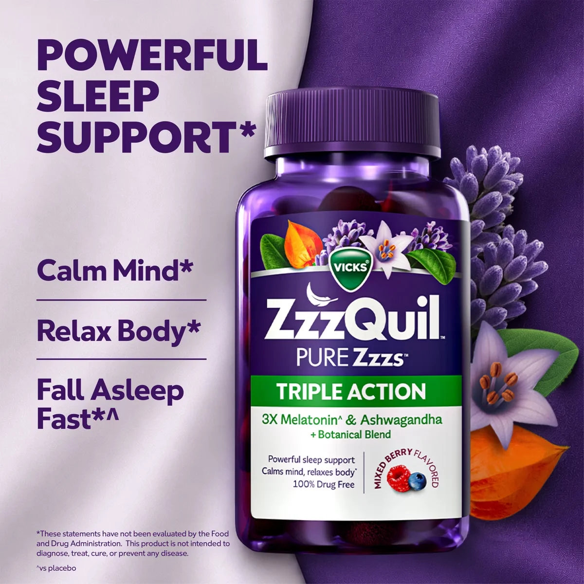 Pure Zzzs Triple Action Melatonin Gummies
